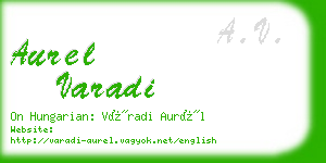 aurel varadi business card